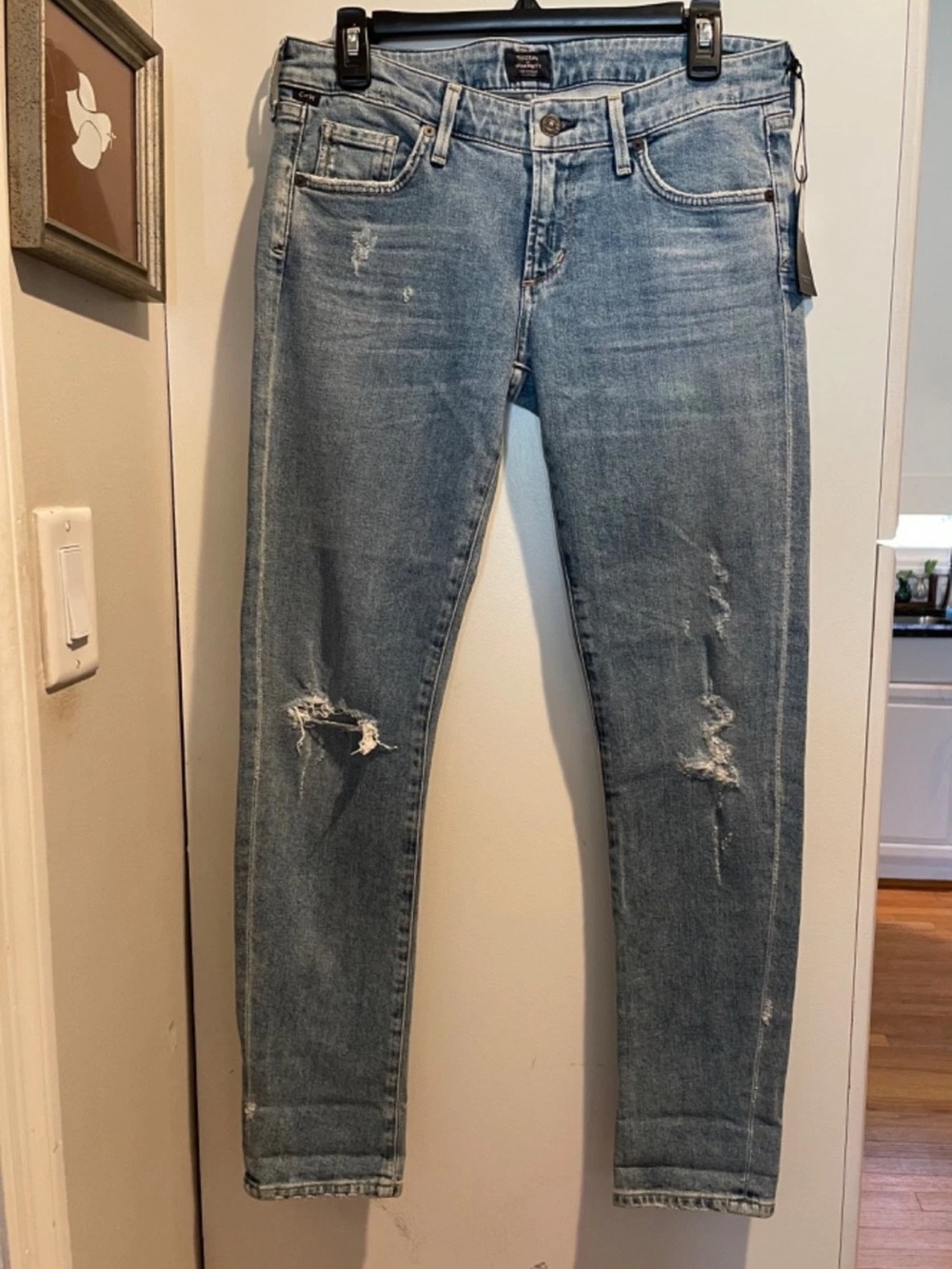 NWT Citizens of Humanity Racer Low Rise Skinny Distressed Encore 28 Waist